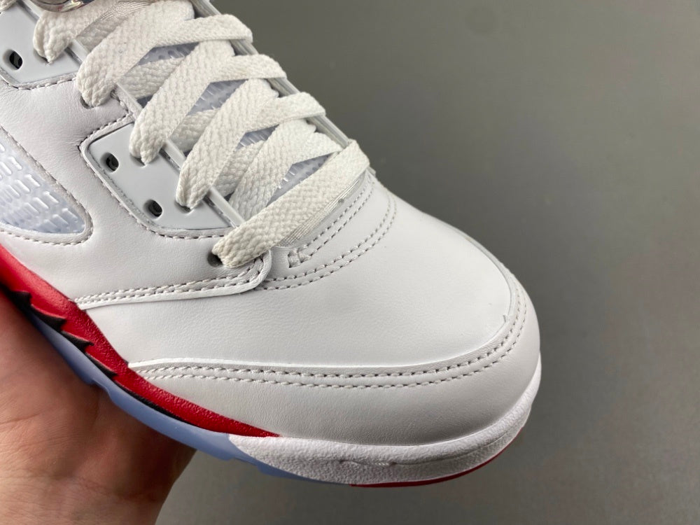 High Top Sneakers, White Black Red Colorway, Lace Up Design, Casual Gift for Sneaker Fans