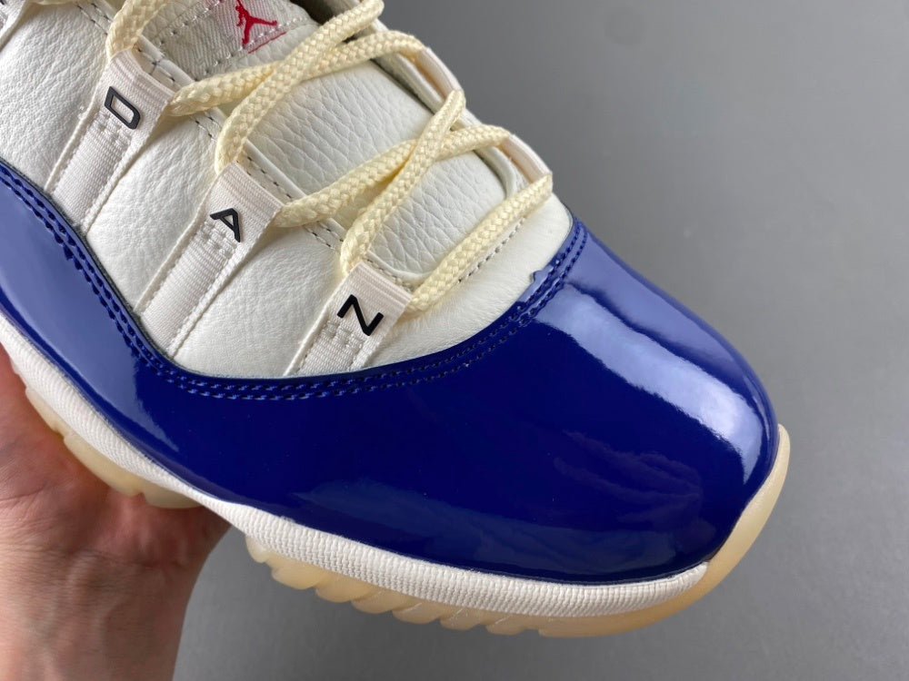 Low Top Sneakers, Beige Blue Colorway, Lace Up Design, Casual Gift for Sneaker Fans