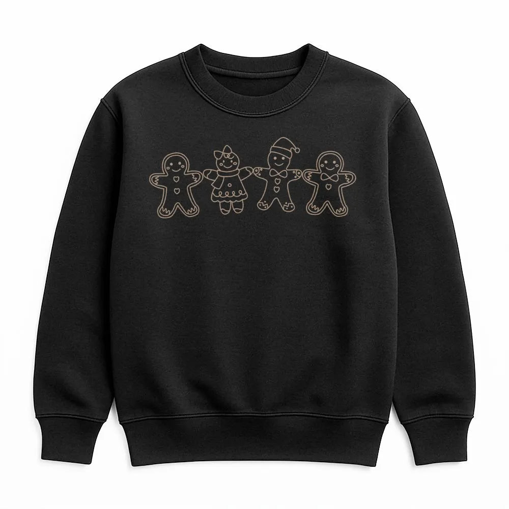 Christmas Cookie Sweatshirt, Gingerbread Family Sweatshirt, Minimalist Xmas Cookie Pullover, Holiday Gingerbread Sweatshirt, 