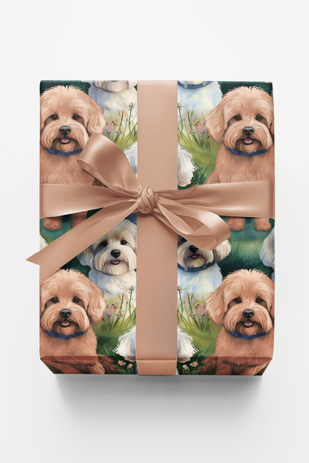 Maltipoo Christmas Gift Wrap, Maltipoo Dog Wrapping Paper, Adorable Puppy Holiday Wrapping Paper, Dog Lover Gift Wrap, Pet Br