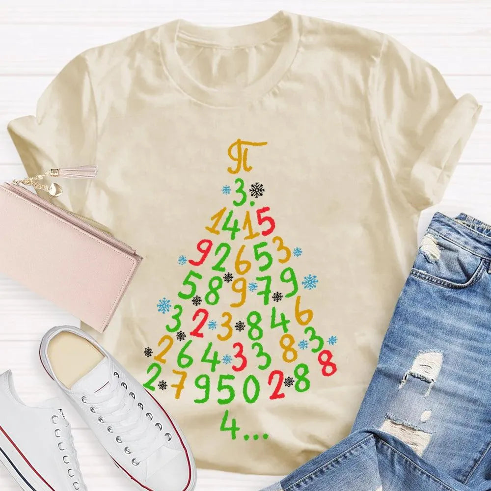 Festive Math Teacher T-Shirt, Christmas Tree Mathematics Shirt, Holiday Math Graphic Tee, Christmas School Shirt, Present for