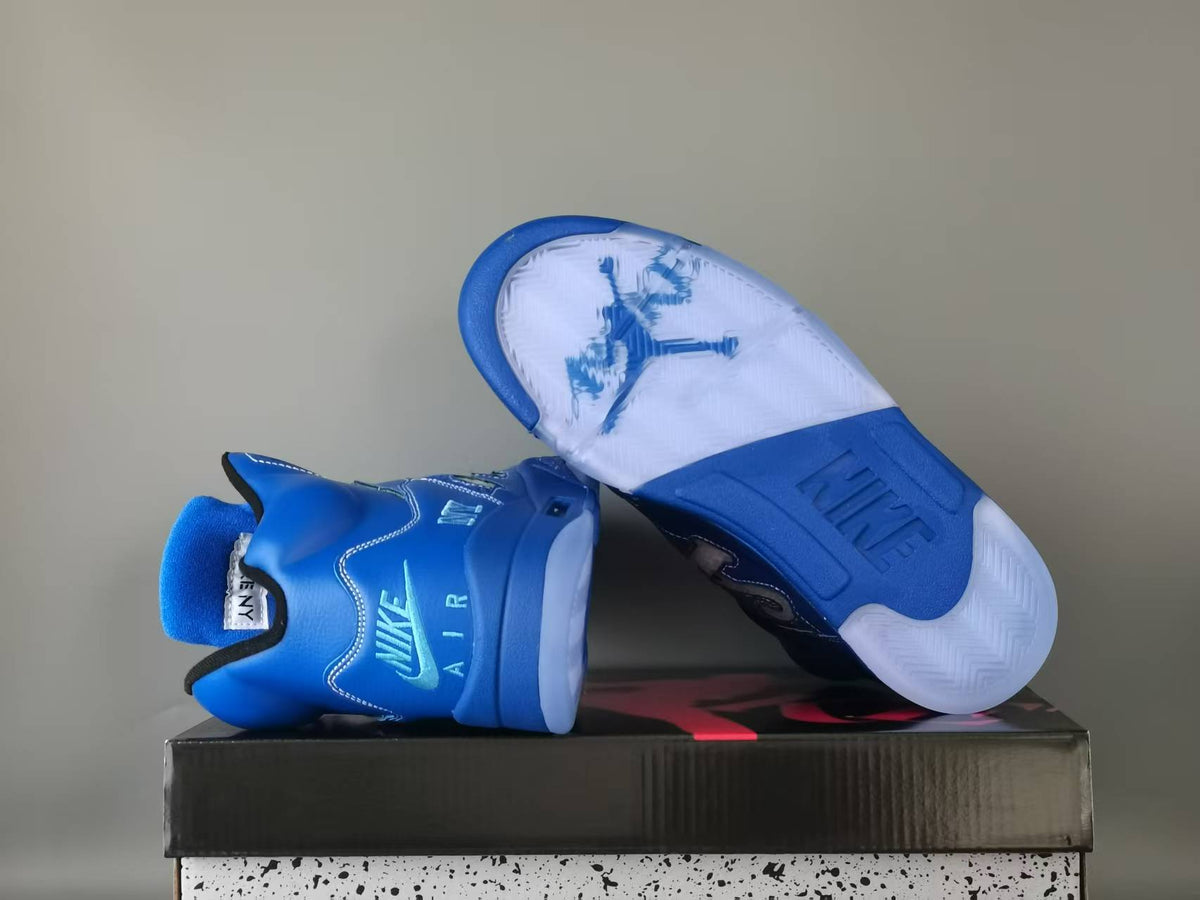 High Top Sneakers, Blue Colorway, Lace Up Design, Casual Gift for Sneaker Fans