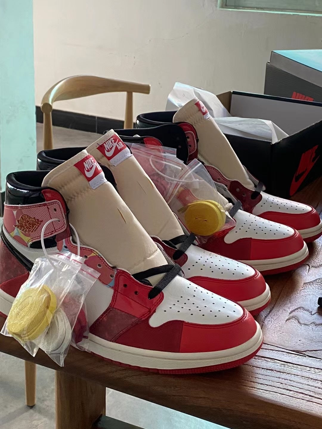Sneakers, White Red Colorway, Lace Up Design, Casual Gift for Sneaker Fans