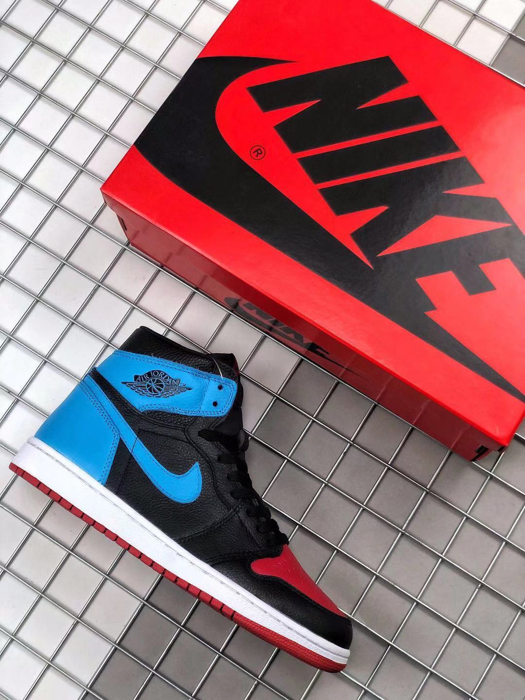 Sneakers, Blue Black Red Colorway, Lace Up Design, Casual Gift for Sneaker Fans