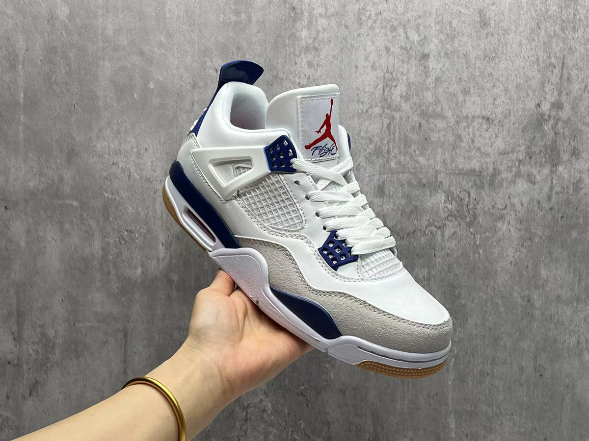Mid Top Sneakers, Blue Colorway, Lace Up Design, Casual Gift for Sneaker Fans