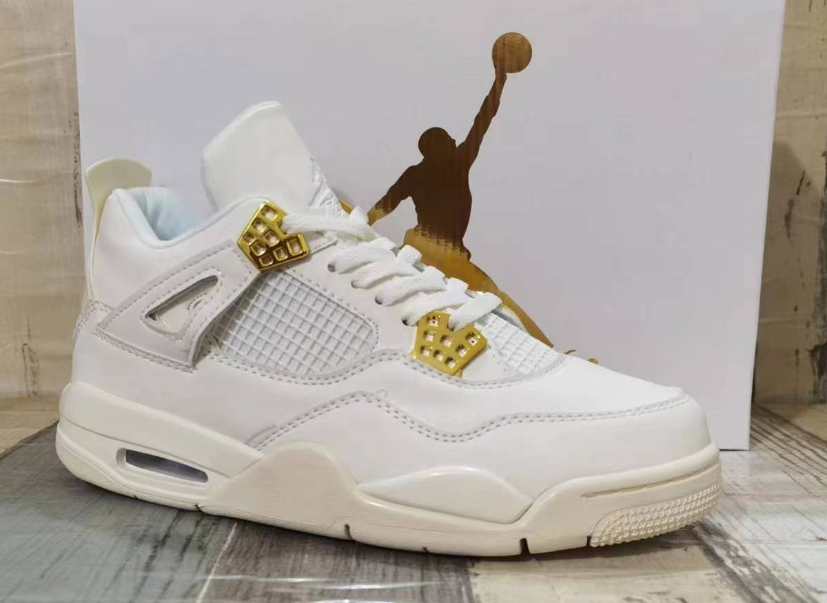 Sneakers, Off White Gold Colorway, Lace Up Design, Casual Gift for Sneaker Fans
