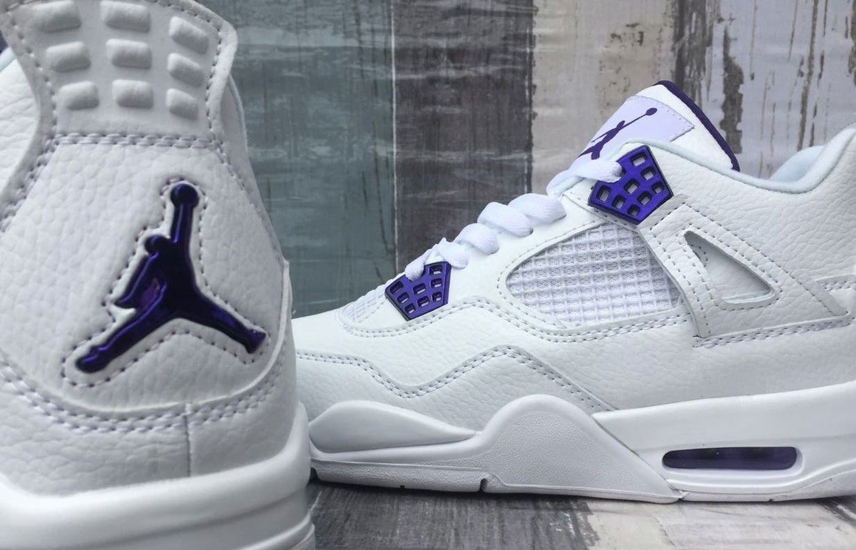 Sneakers, White Purple Colorway, Lace Up Design, Casual Gift for Sneaker Fans