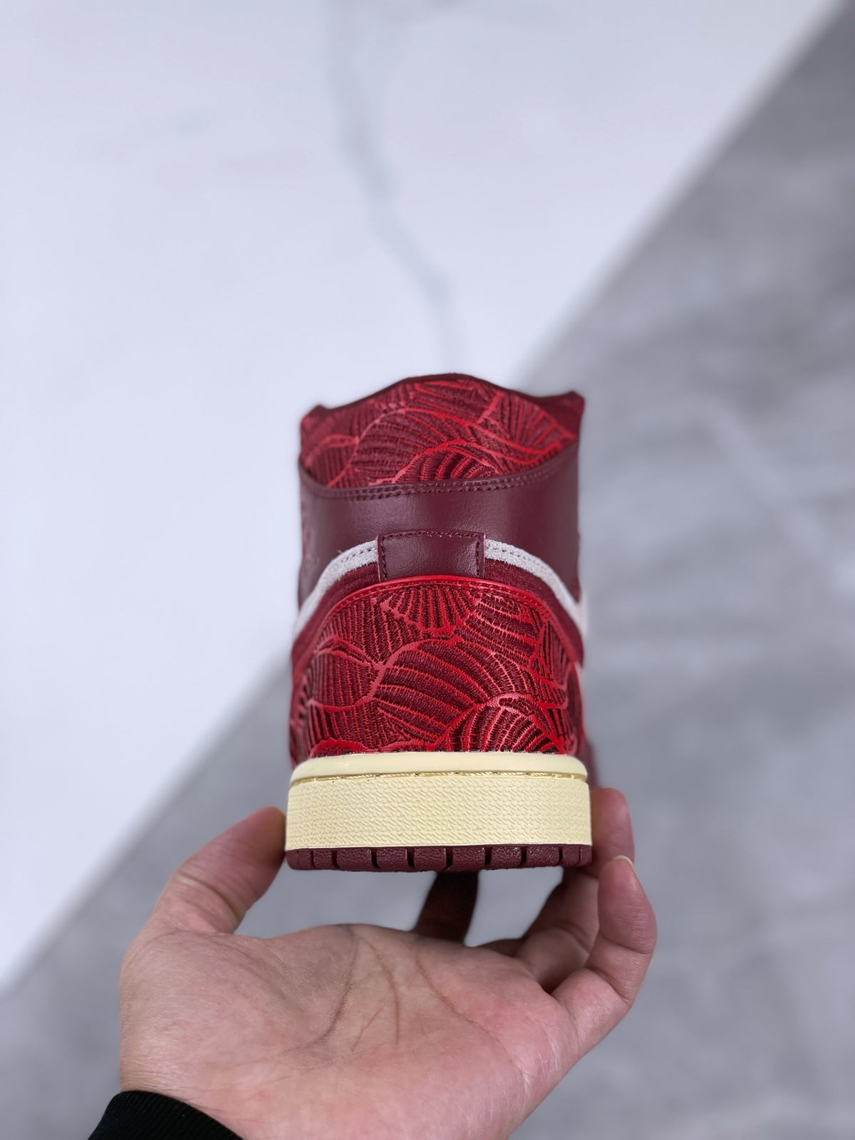 Mid Top Sneakers, White Red Colorway, Lace Up Design, Casual Gift for Sneaker Fans
