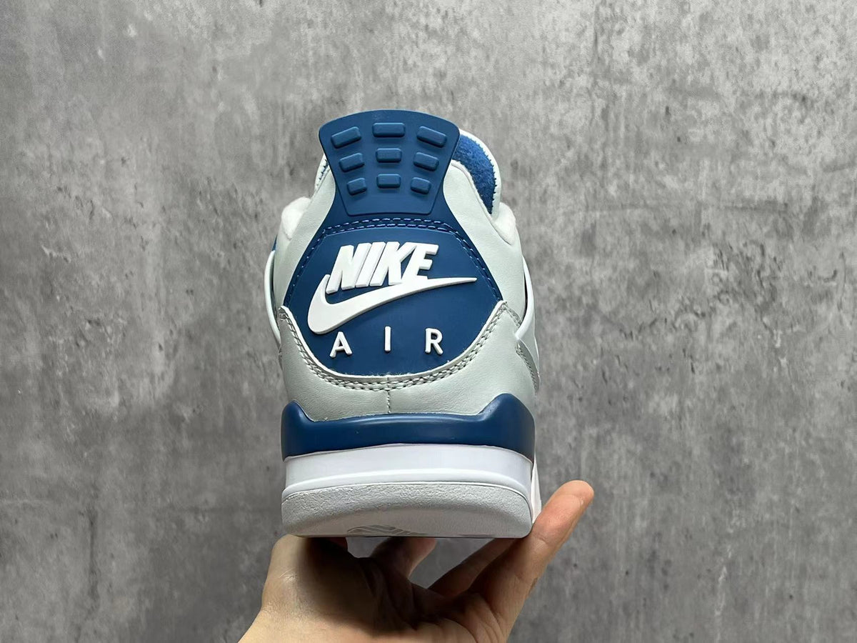 Mid Top Sneakers, Blue White Colorway, Lace Up Design, Casual Gift for Sneaker Fans
