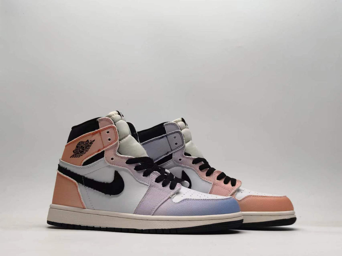 Sneakers, White Colorway, Gradient Colorway, Lace Up Design, Casual Gift for Sneaker Fans