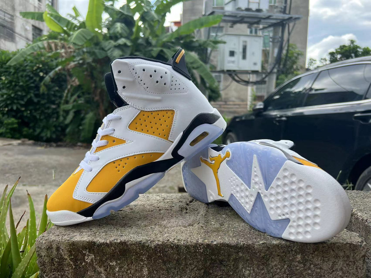 Sneakers, White Yellow Colorway, Lace Up Design, Casual Gift for Sneaker Fans