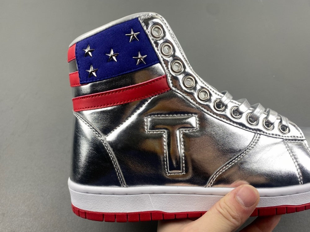 Boots, Blue Red Silver Colorway, Lace Up Design, Casual Gift for Shoe Lovers