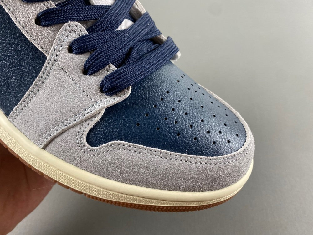 Low Top Sneakers, Blue Brown Colorway, Lace Up Design, Casual Gift for Sneaker Fans