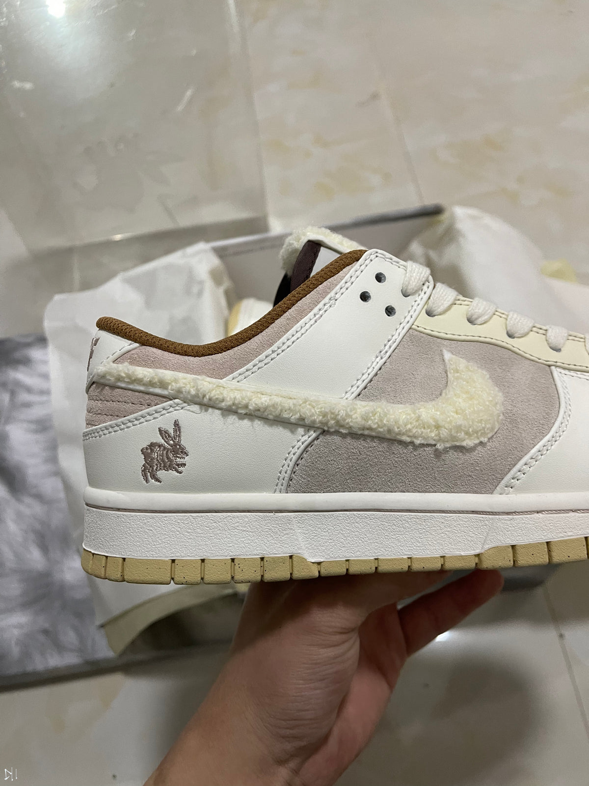 Low Top Sneakers, Off White Brown Colorway, Lace Up Design, Casual Gift for Sneaker Fans