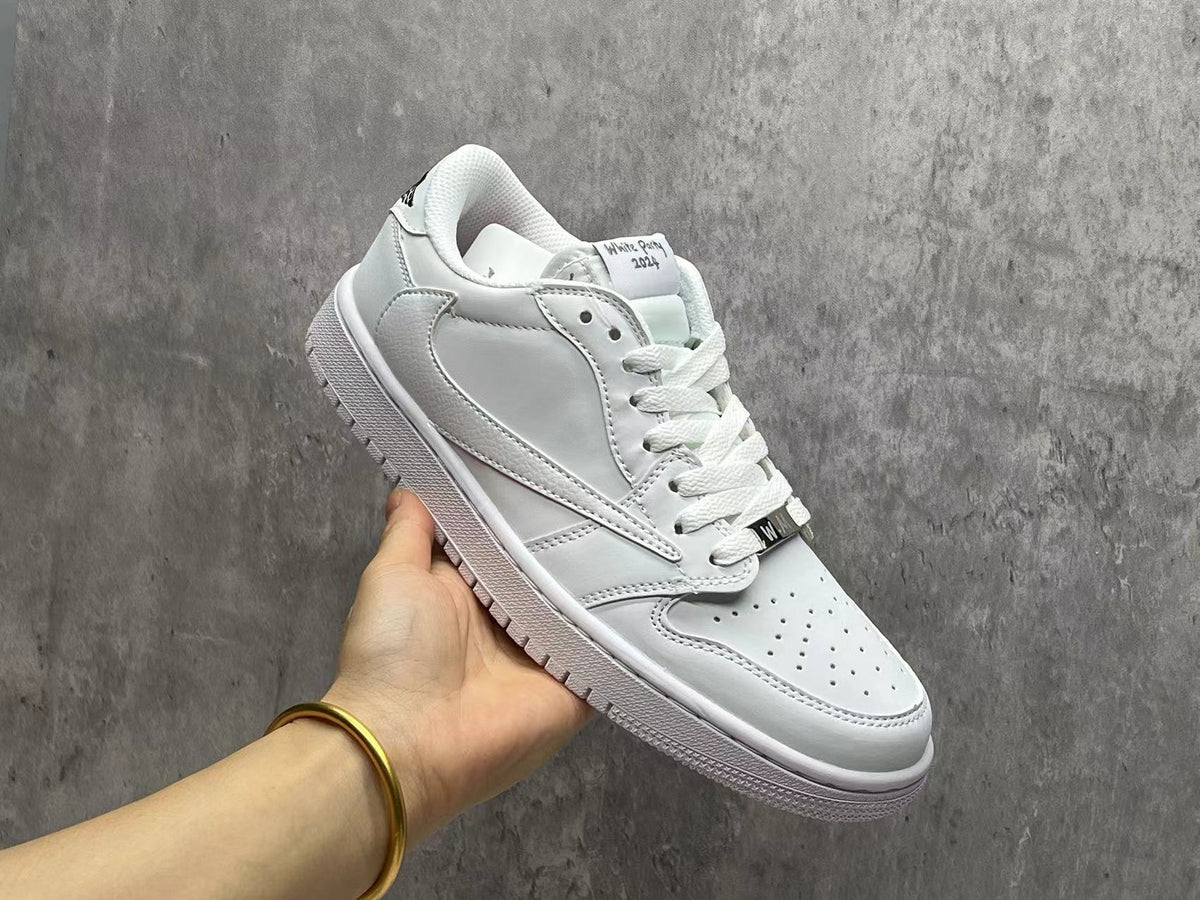 Low Top Sneakers, White Colorway, Reverse Hook Design, Lace Up Design, Casual Gift for Sneaker Fans