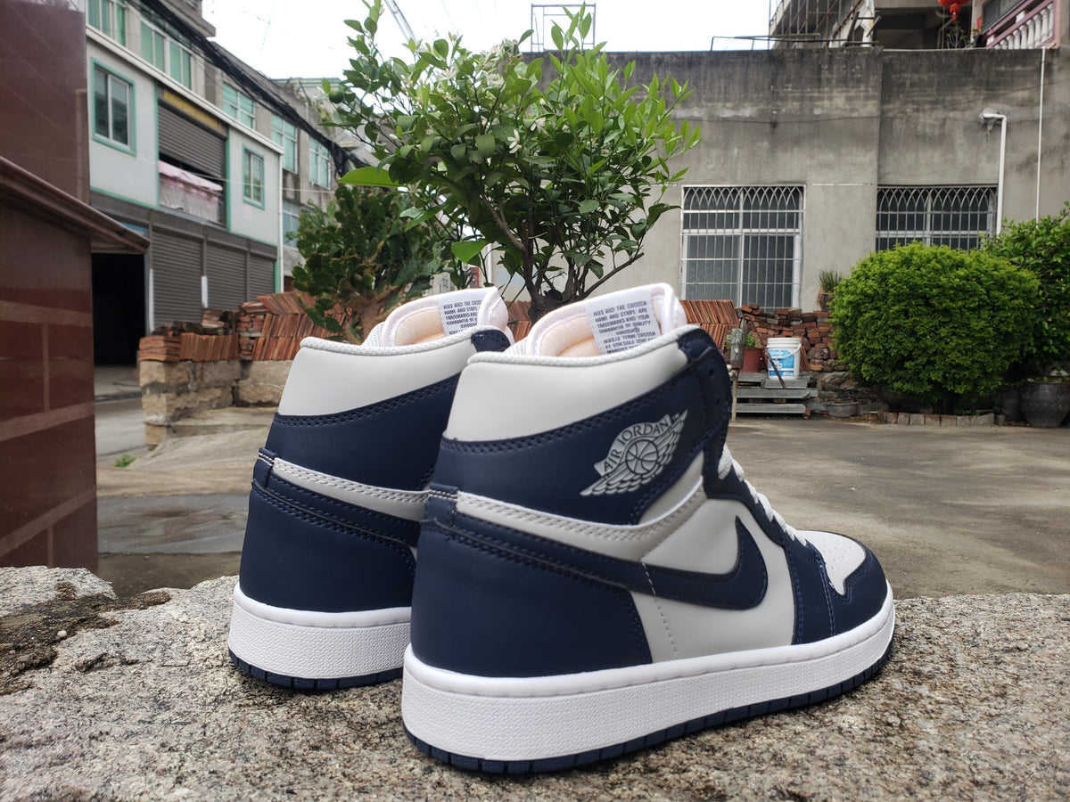 Sneakers, Navy White Colorway, Lace Up Design, Casual Gift for Sneaker Fans