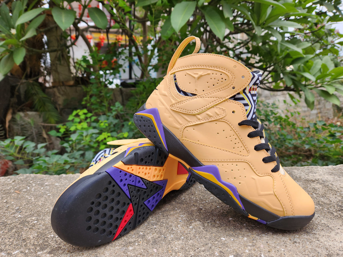 Sneakers, Yellow Purple Colorway, Lace Up Design, Casual Gift for Sneaker Fans
