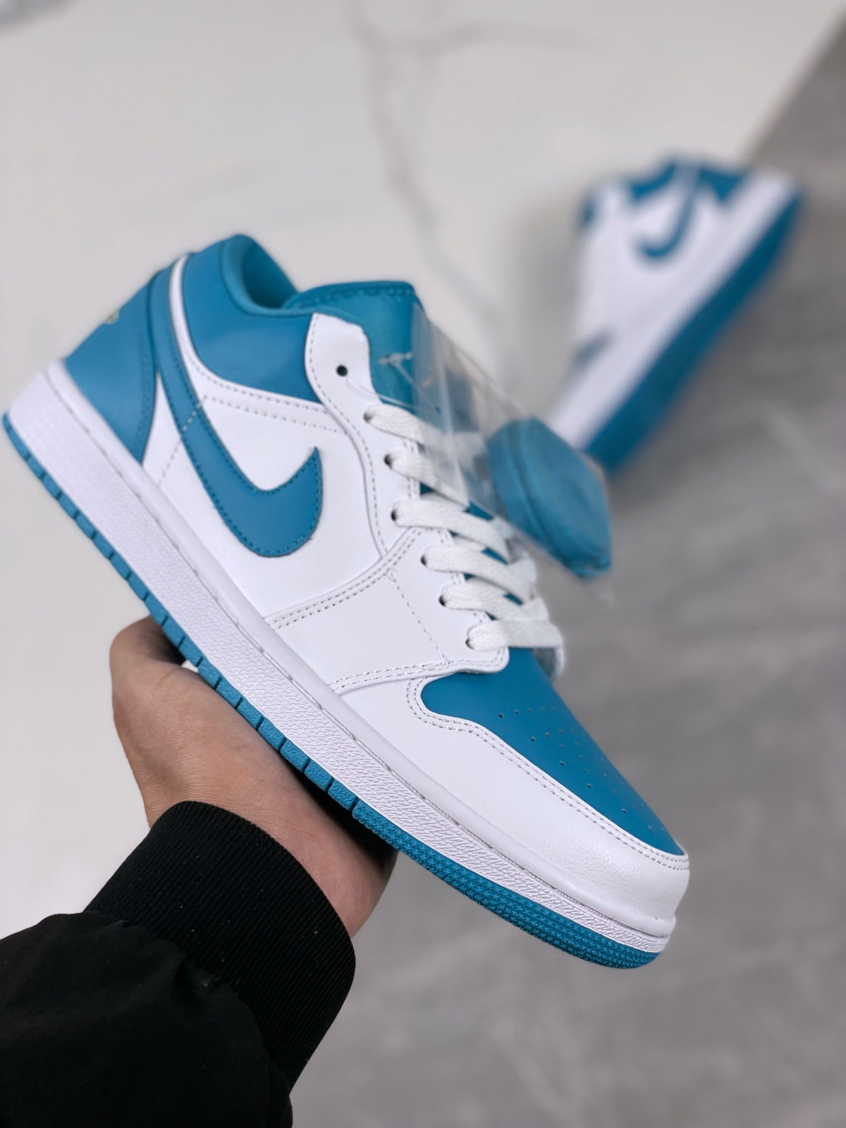 Low Top Sneakers, Blue White Colorway, Lace Up Design, Casual Gift for Sneaker Fans