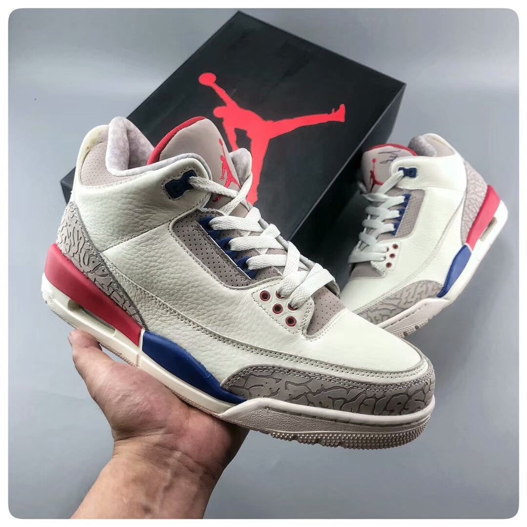 Sneakers, Cream Red Colorway, Lace Up Design, Casual Gift for Sneaker Fans