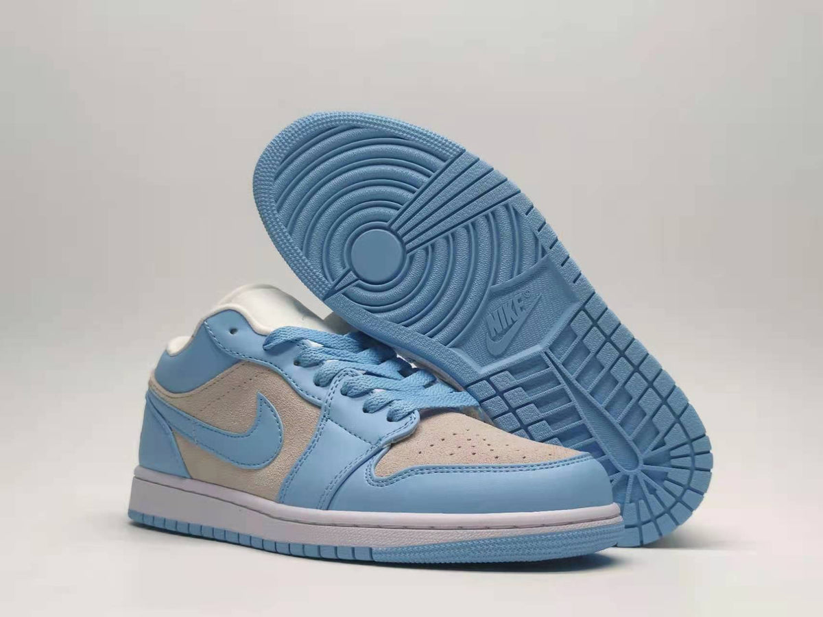 Low Top Sneakers, University Blue Colorway, Lace Up Design, Casual Gift for Sneaker Fans