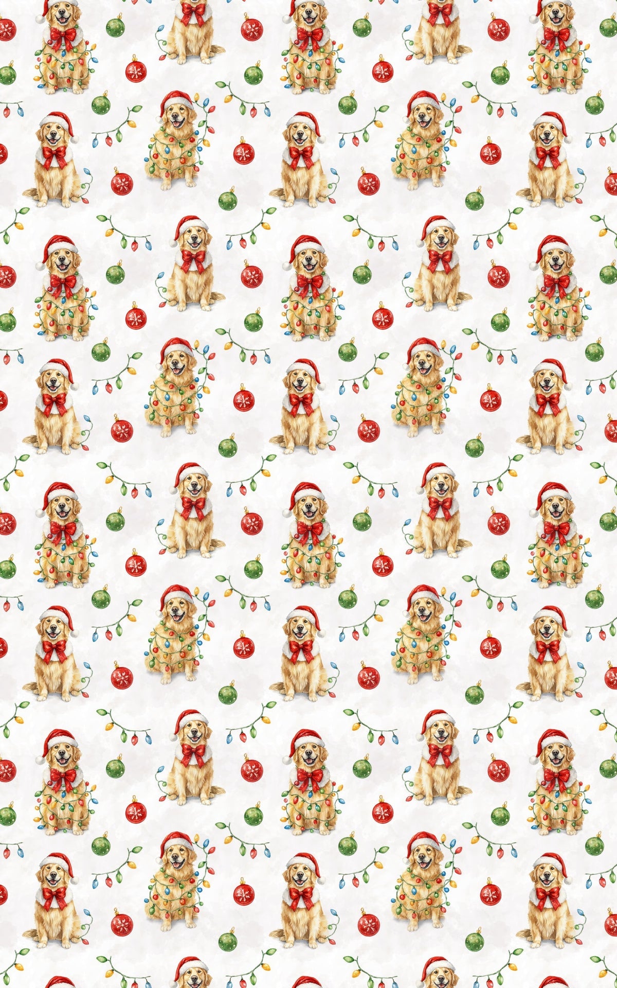 Santa Dog Wrapping Paper, Golden Retriever Christmas Wrapping Paper, Holiday Puppy Gift Wrap, Dog Lover Wrapping Paper, Adora