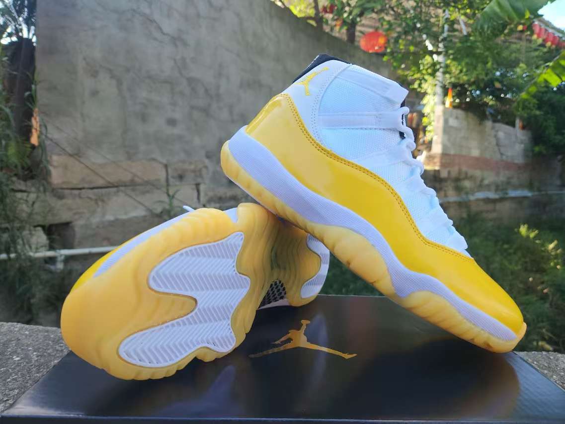 High Top Sneakers, White Yellow Colorway, Lace Up Design, Casual Gift for Sneaker Fans
