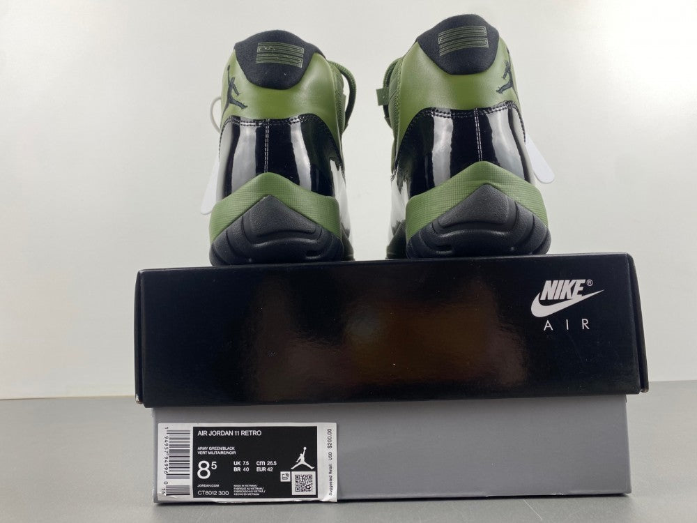 High Top Sneakers, Army Green Black Colorway, Leather Footwear, Lace Up Design, Casual Gift for Sneaker Fans