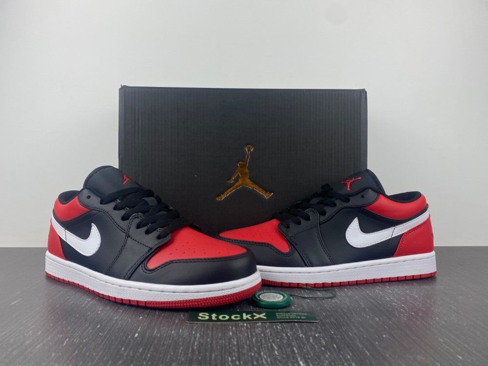 Low Top Sneakers, White Black Red Colorway, Lace Up Design, Casual Gift for Sneaker Fans