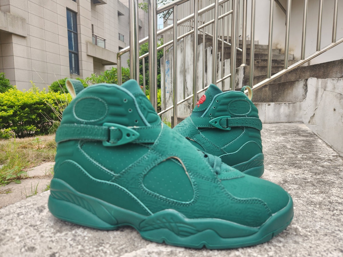 High Top Sneakers, Green Colorway, Strap Design, Casual Gift for Sneaker Fans