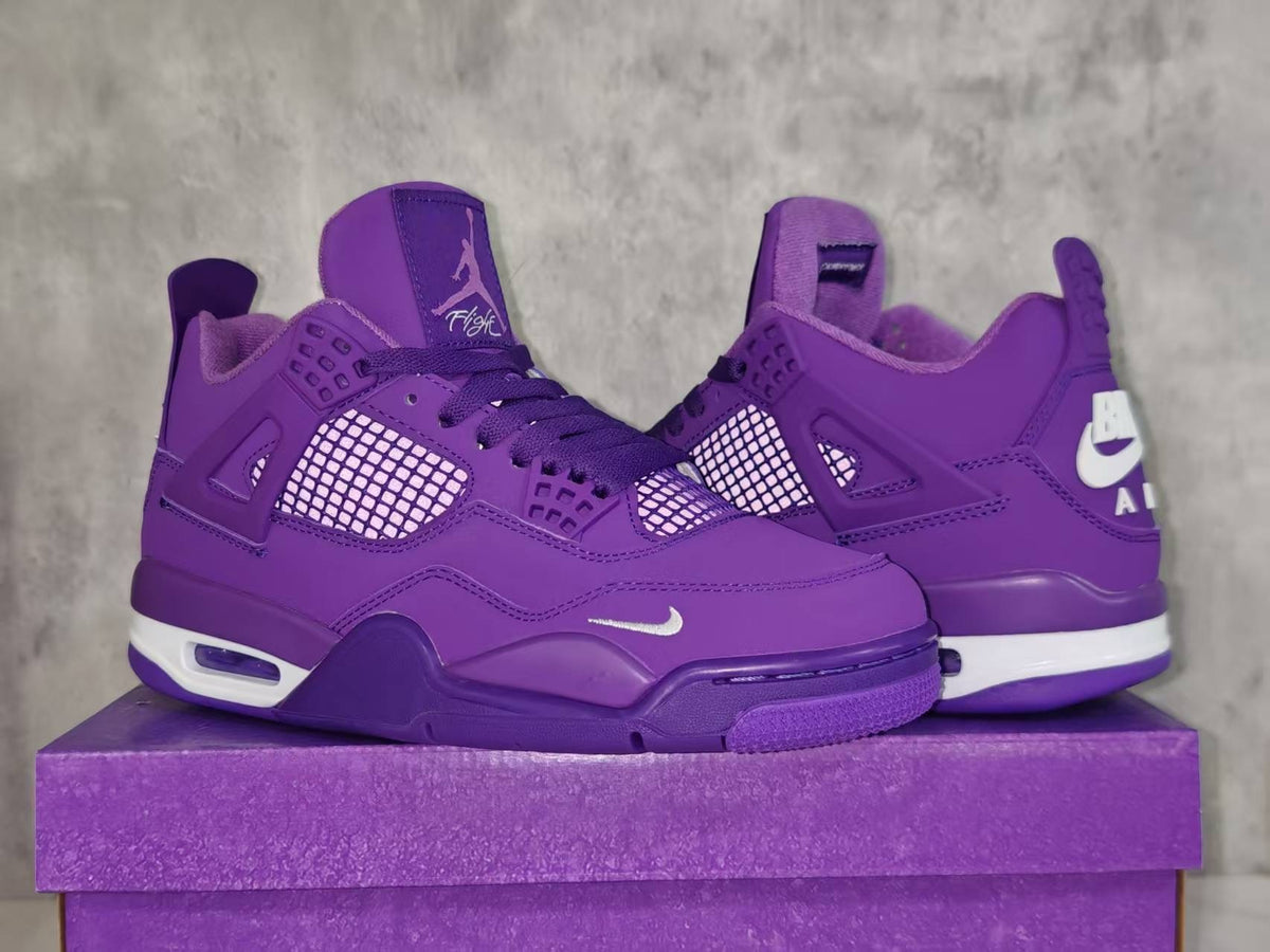 Mid Top Sneakers, Purple Colorway, Lace Up Design, Casual Gift for Sneaker Fans