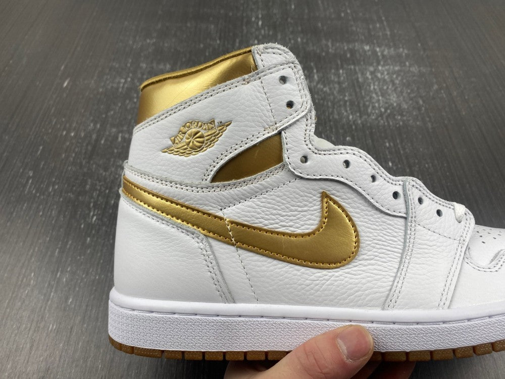 Retro High Top Sneakers, White Gold Colorway, Lace Up Design, Casual Gift for Sneaker Fans