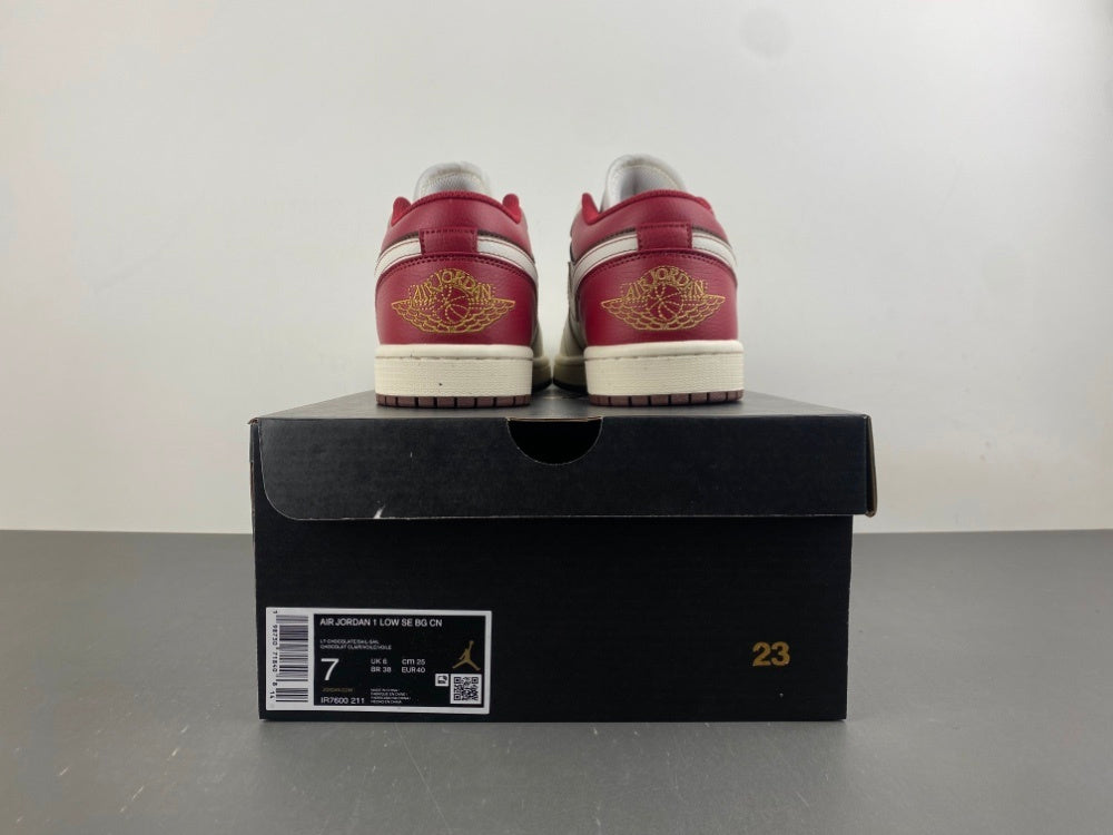Low Top Sneakers, Burgundy White Brown Colorway, Lace Up Design, Casual Gift for Sneaker Fans