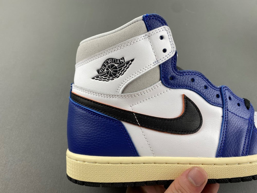 High Top Sneakers, Blue White Colorway, Lace Up Design, Casual Gift for Sneaker Fans