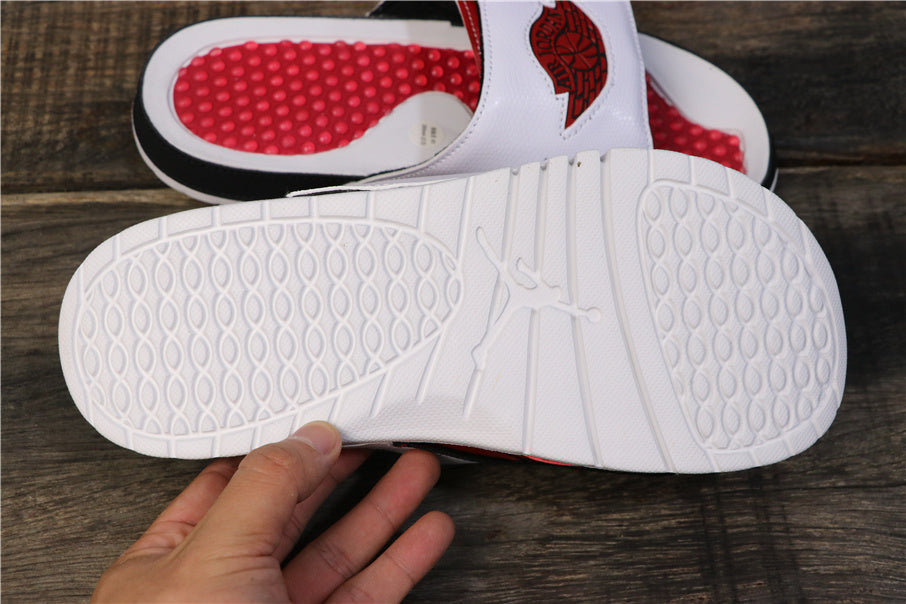 Retro Slides, White Red Colorway, Slip On Design, Casual Gift for Shoe Lovers