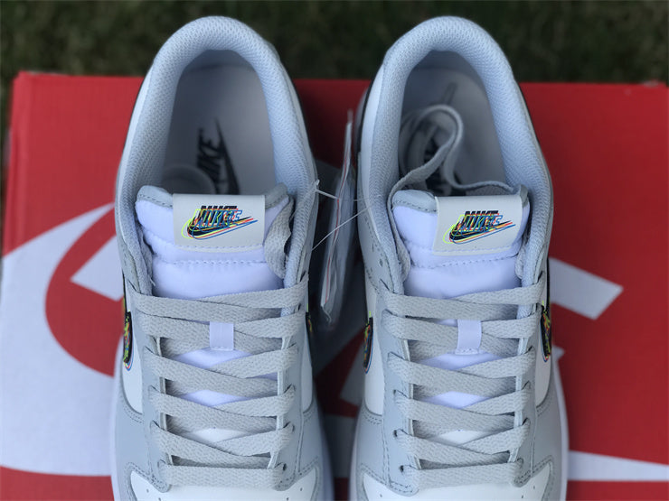 Low Top Sneakers, White Gray Colorway, Lace Up Design, Casual Gift for Sneaker Fans