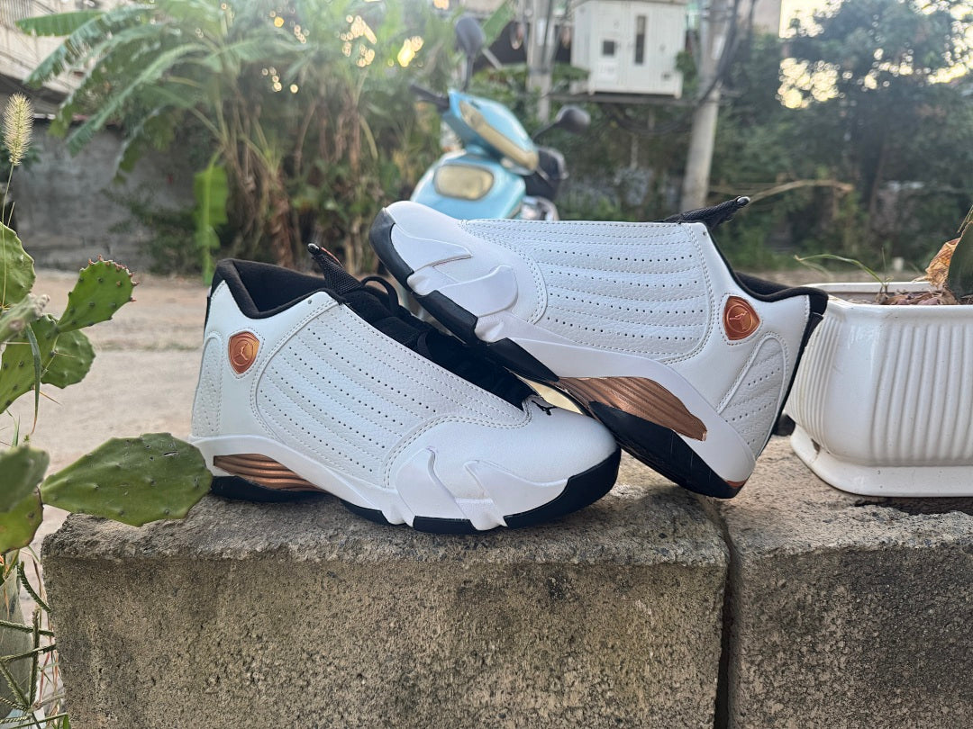 High Top Sneakers, White Gold Colorway, Lace Up Design, Casual Gift for Sneaker Fans