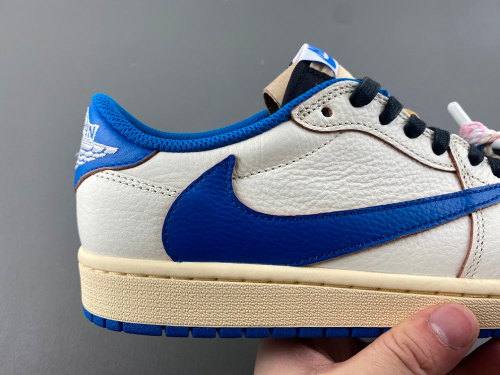 Low Top Shoes, Blue White Colorway, Reverse Hook Design, Lace Up Design, Casual Gift for Shoe Lovers