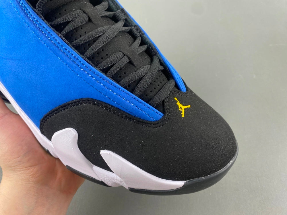 Low Top Sneakers, Blue Black Yellow Colorway, Lace Up Design, Casual Gift for Sneaker Fans