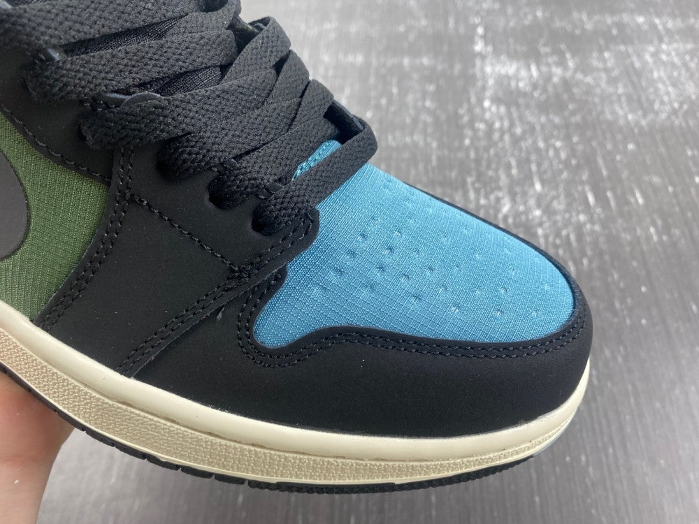 High Top Sneakers, Black Green Colorway, Lace Up Design, Casual Gift for Sneaker Fans