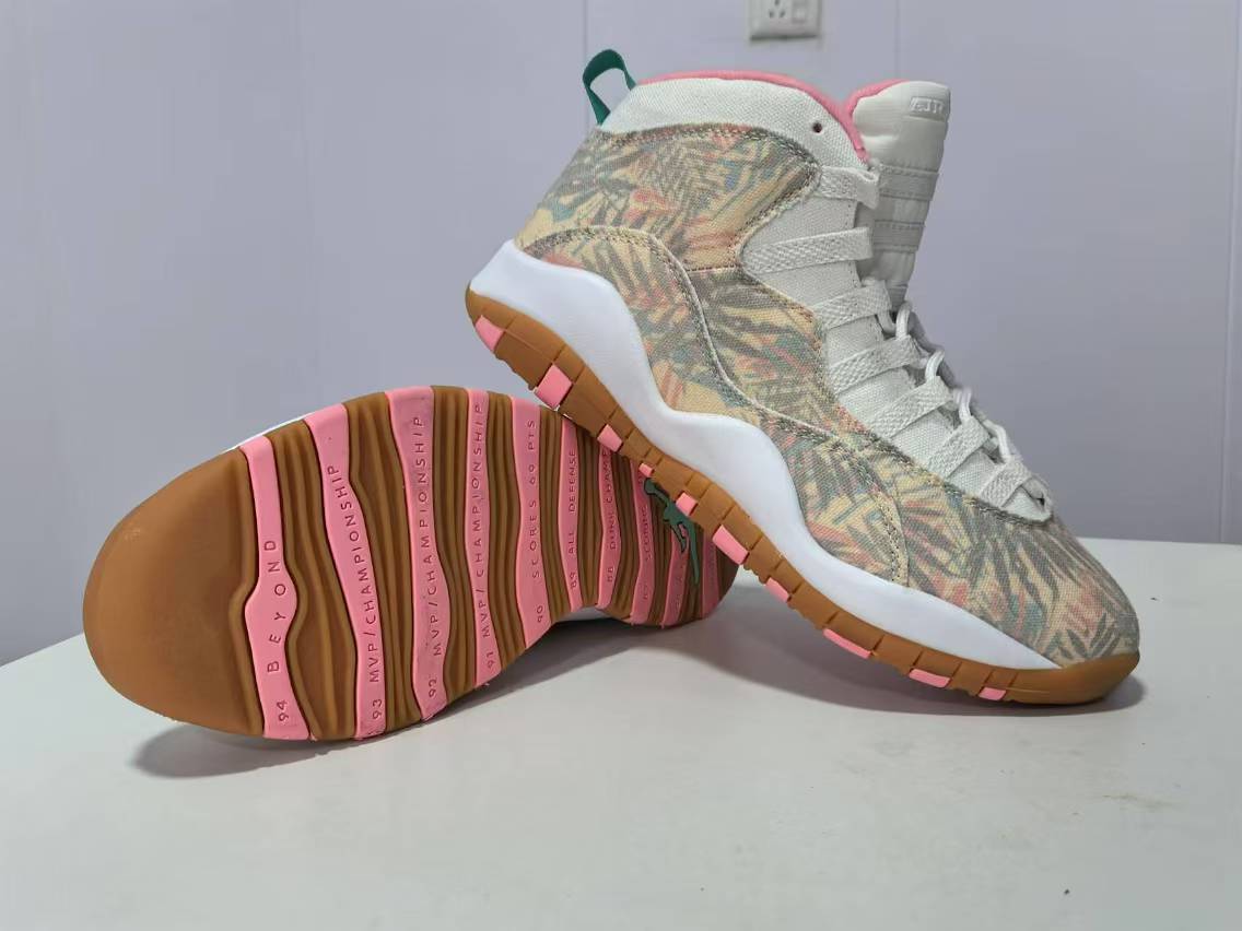 High Top Sneakers, White Pink Green Colorway, Lace Up Design, Casual Gift for Sneaker Fans