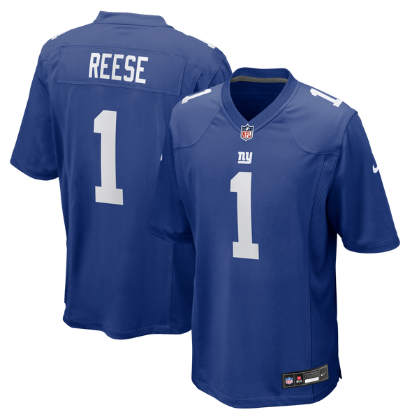 New York Giants Arvell Reese Royal 2026 NFL Draft First Round Pick No. 5 Team Game Jersey