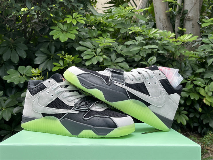 Mid Top Sneakers, Black Green Colorway, Glow in the Dark Detail, Lace Up Design, Casual Gift for Sneaker Fans