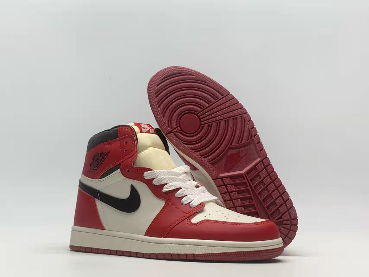 Sneakers, Red Cream Colorway, Lace Up Design, Casual Gift for Sneaker Fans