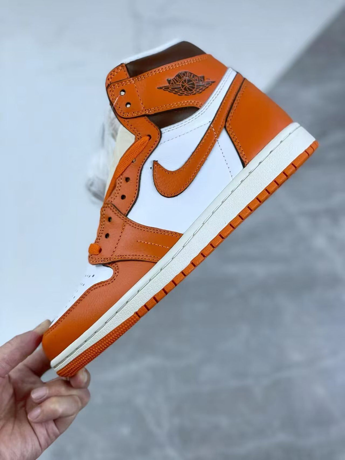 High Top Sneakers, Orange Colorway, Lace Up Design, Casual Gift for Sneaker Fans