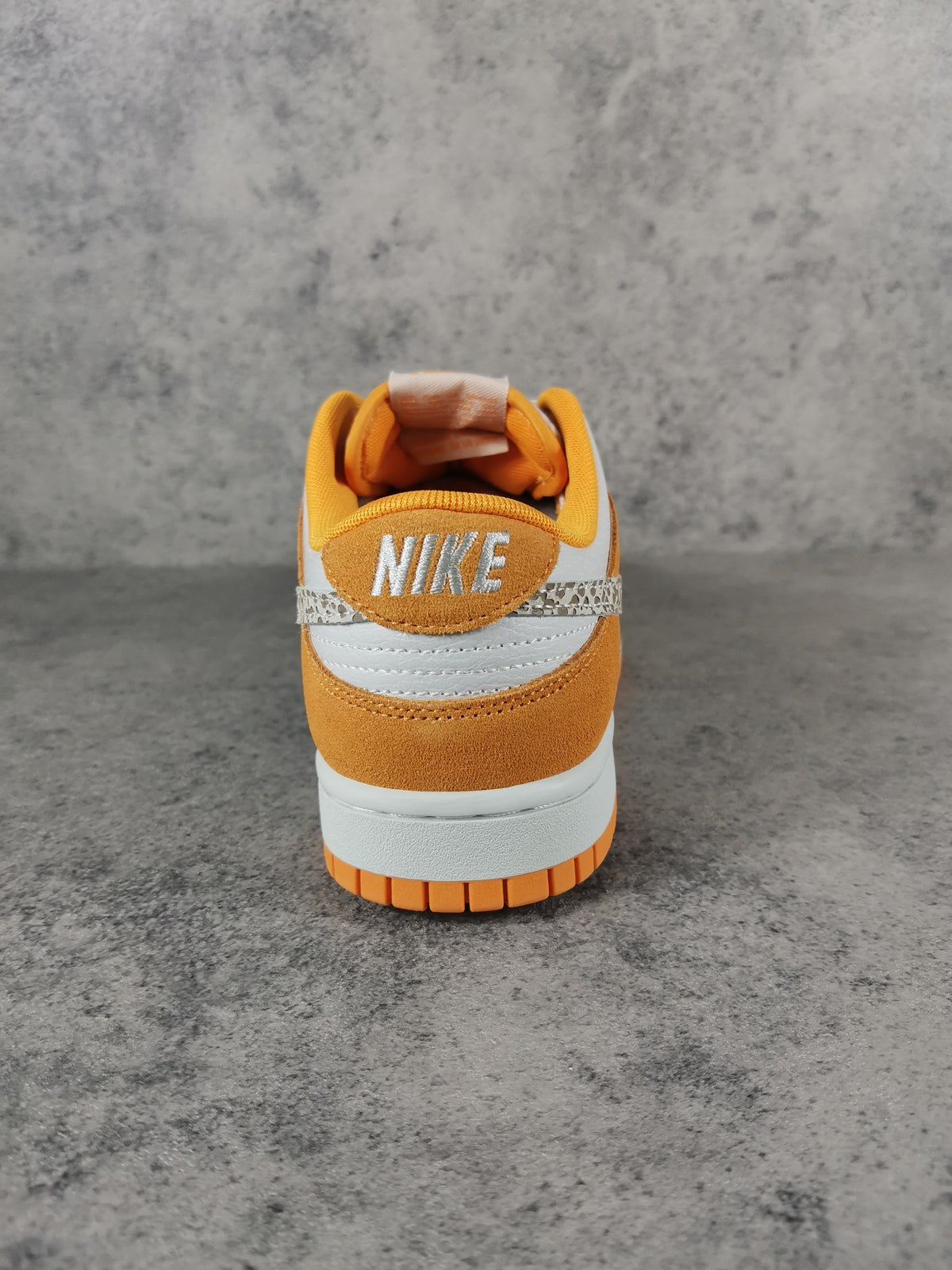 Low Top Sneakers, White Orange Colorway, Lace Up Design, Casual Gift for Sneaker Fans