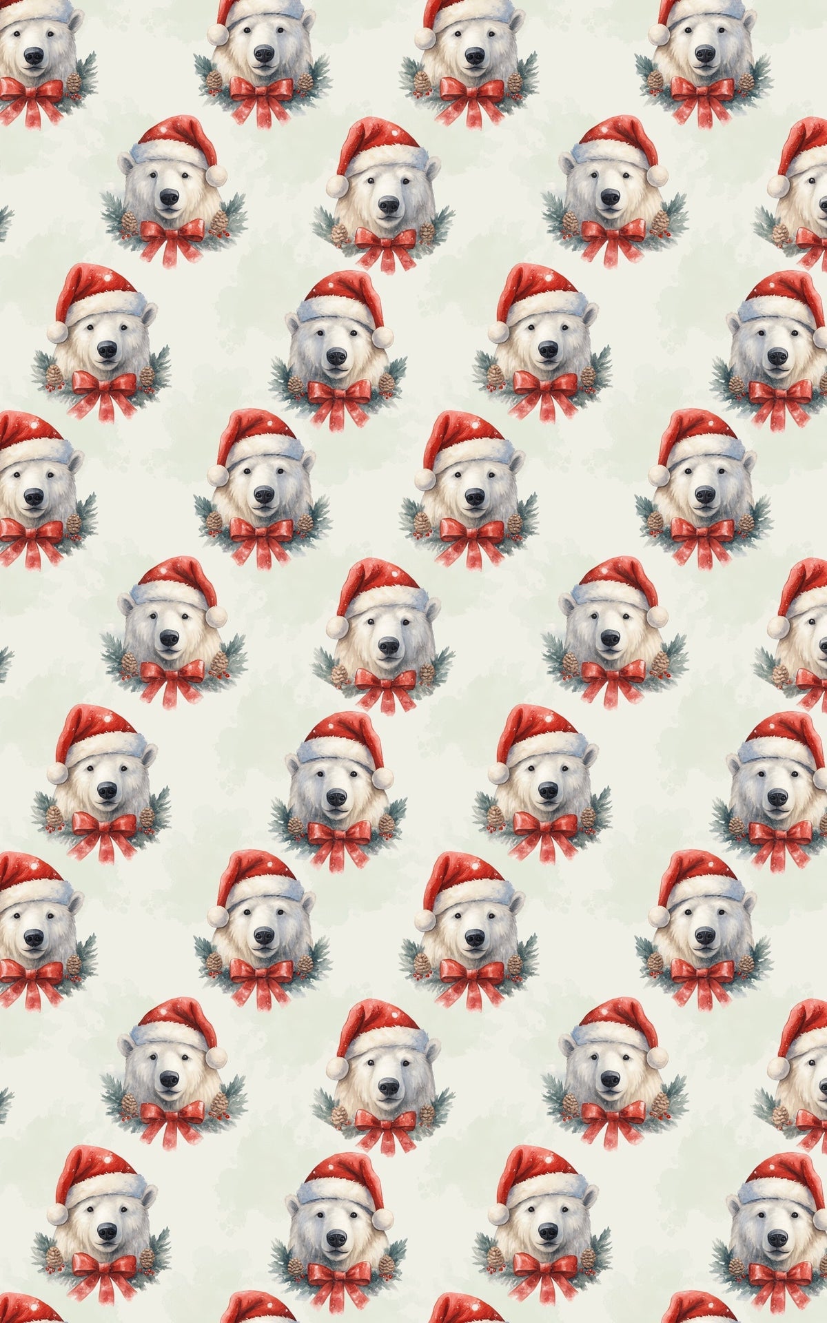 Adorable Holiday Gift Wrap, Polar Bear Christmas Wrapping Paper, Winter Animal Wrapping Paper, Kids Festive Gift Wrap Roll, X