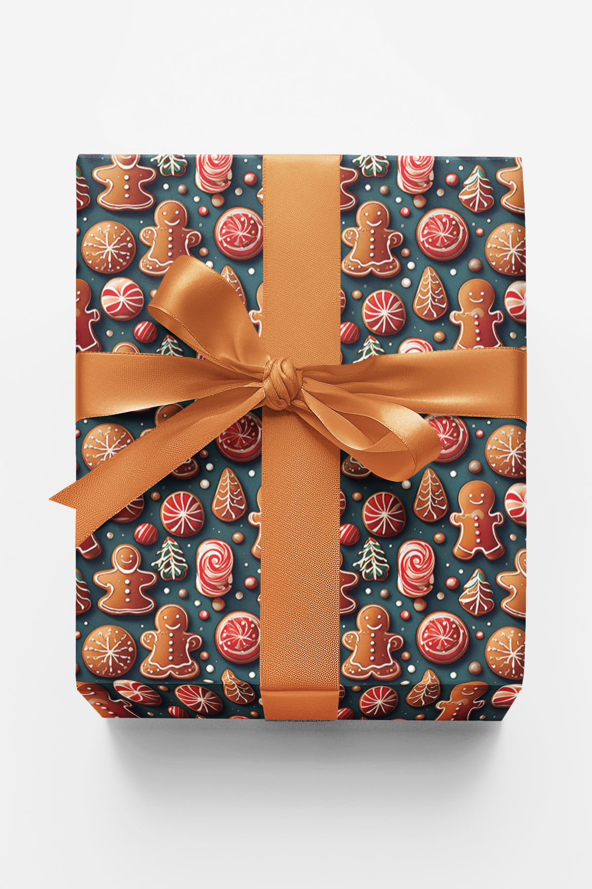 Christmas Cookie Gift Wrap, Gingerbread Cookie Wrapping Paper, Adorable Holiday Wrapping Paper, Festive Xmas Gift Wrap, Winte