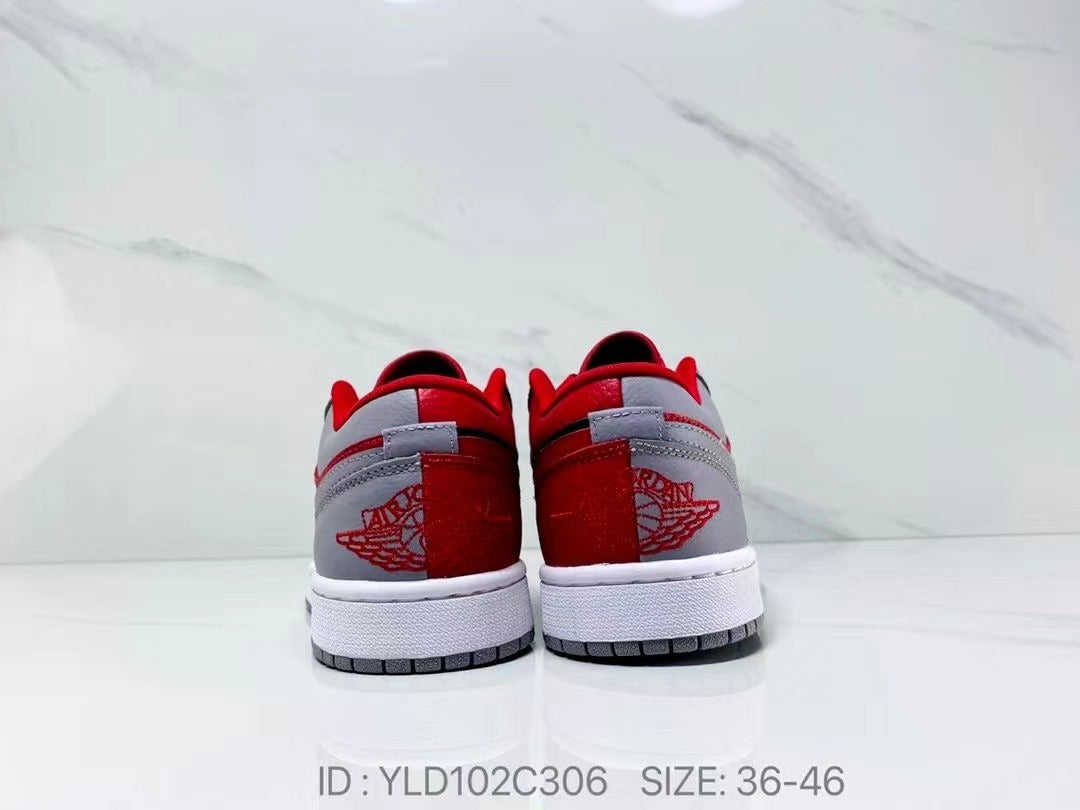 Low Top Sneakers, Black Red Colorway, Casual Gift for Sneaker Fans