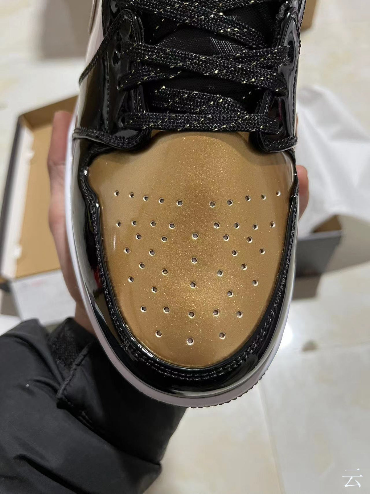 Low Top Sneakers, Black Gold Colorway, Lace Up Design, Casual Gift for Sneaker Fans