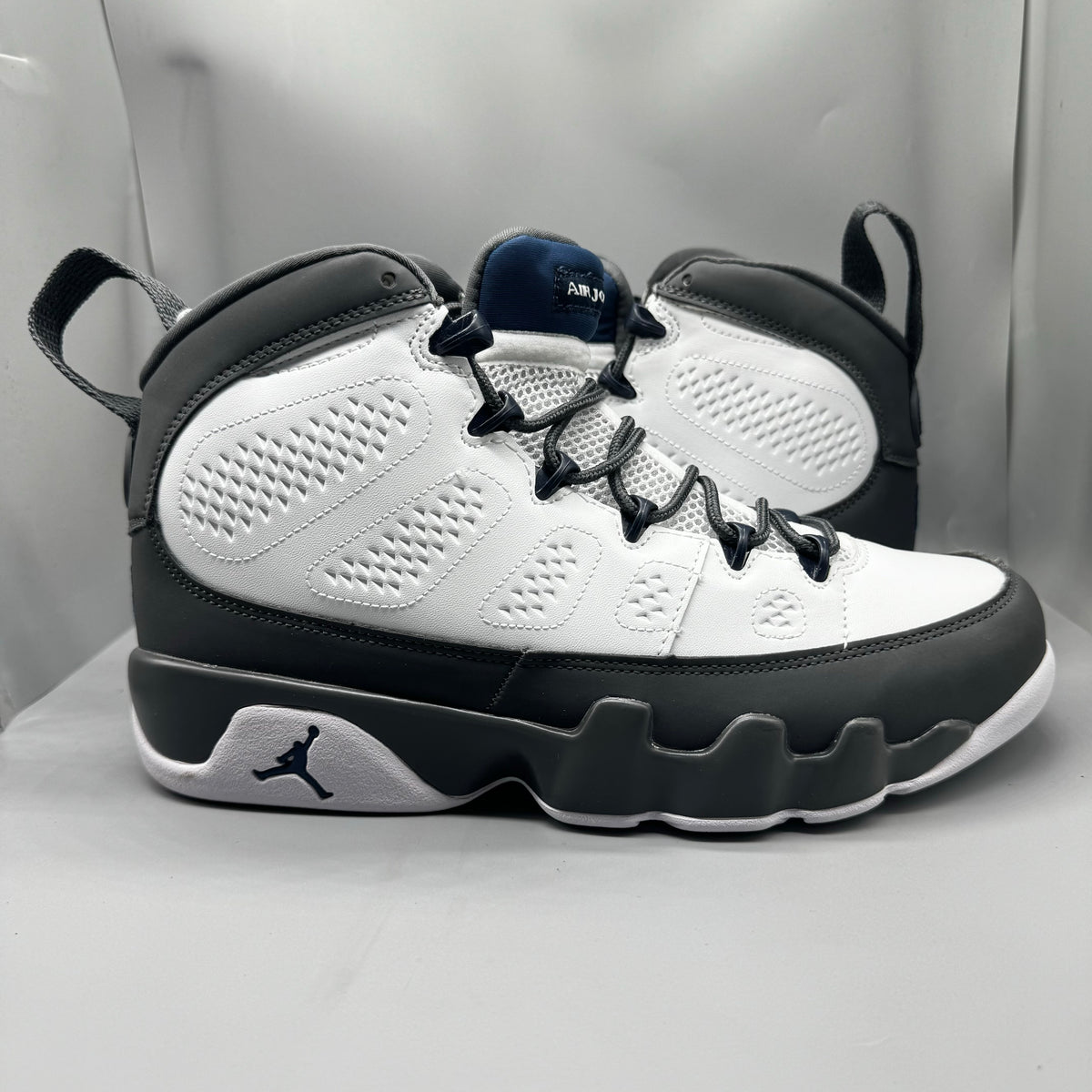 High Top Sneakers, Dark Gray White Colorway, Lace Up Design, Casual Gift for Sneaker Fans